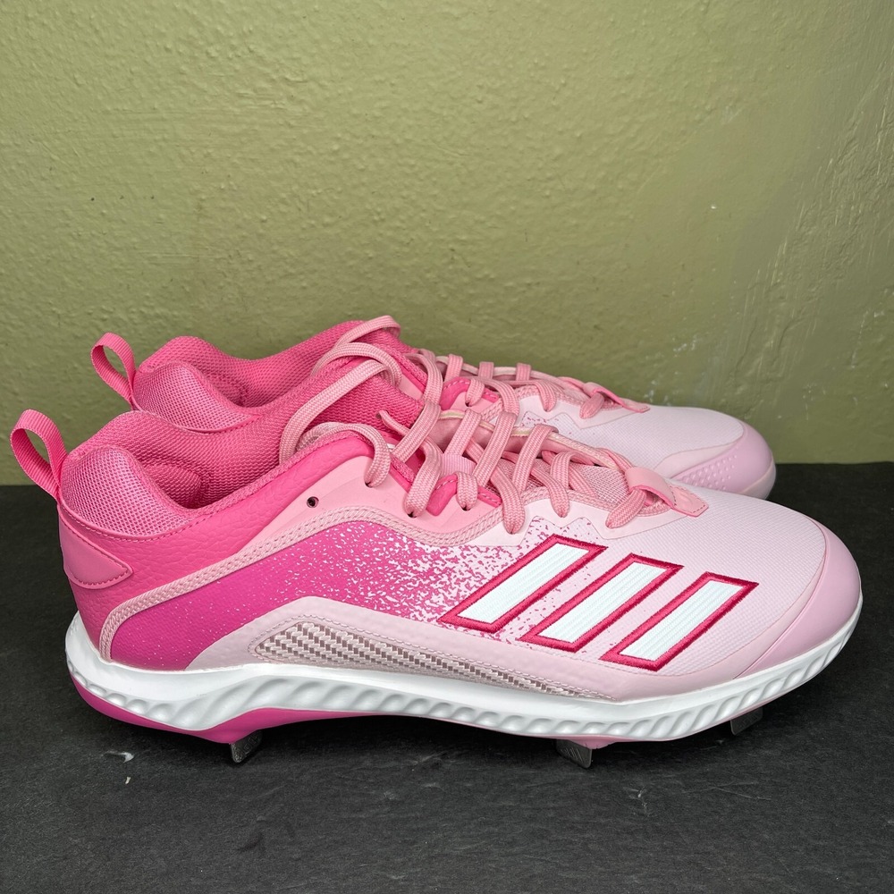 New Adidas Icon Bounce 6 Mother's Day Size Men's 11 Pink Baseball Cleats GZ0443